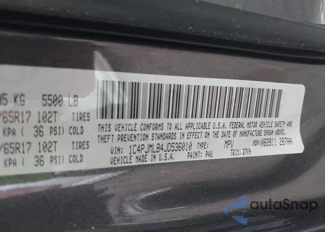 2018 Jeep Cherokee Latitude Plus 4X4 z USA, uszkodzony, nr VIN 1C4PJMLB4JD536010